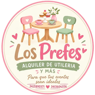 Logo de Los Prefes, alquiler de utilería y más